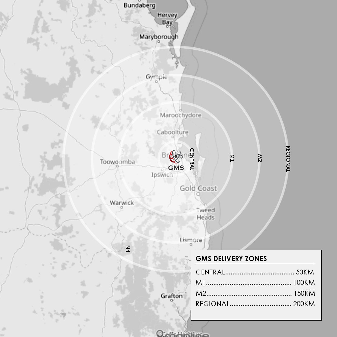 Brisbane Delivery Zones