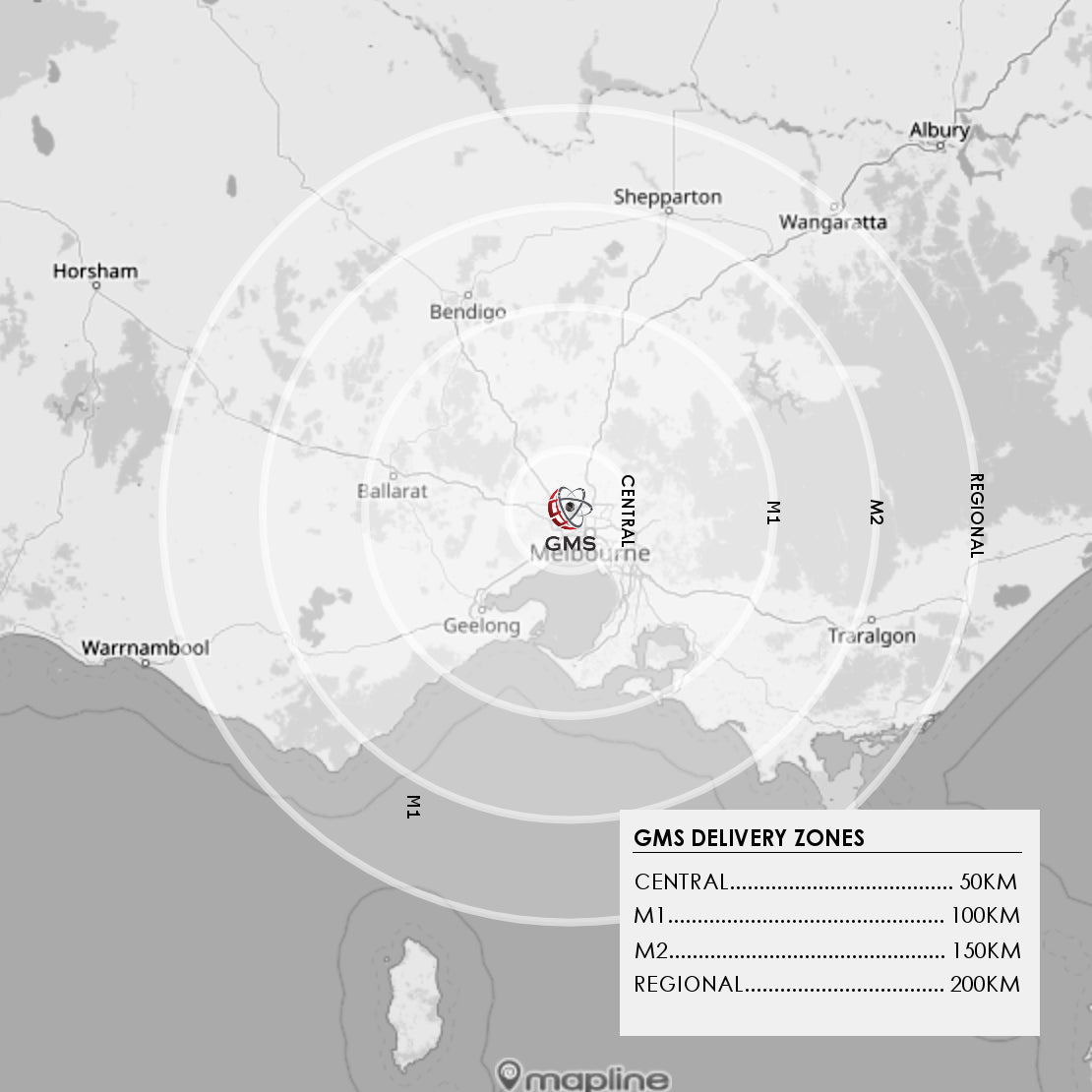 Melbourne Delivery Zones