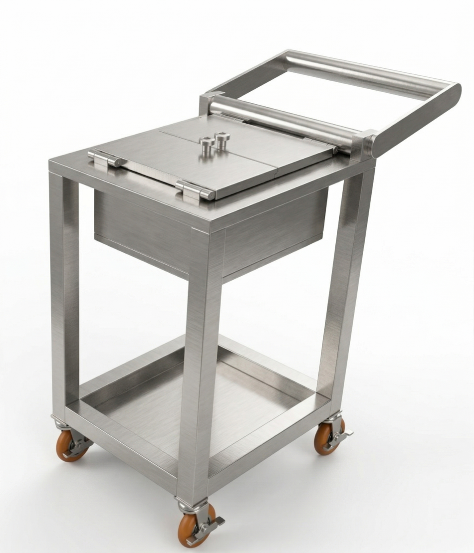 Transport Cart - 2mm Pb with syringe carrier and shield